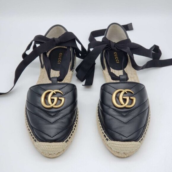 Gucci Sandals GG Marmont Espadrille Shoes Brand New - Picture 3 of 13